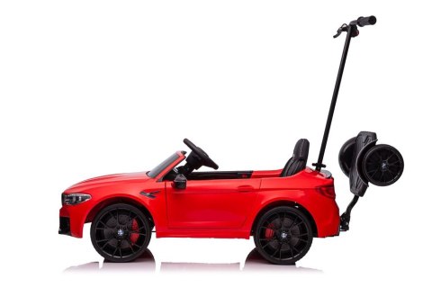 Auto Na Akumulator BMW M5 Z Platformą Dla Rodzica Czerwone Lakierowane LEAN CARS
