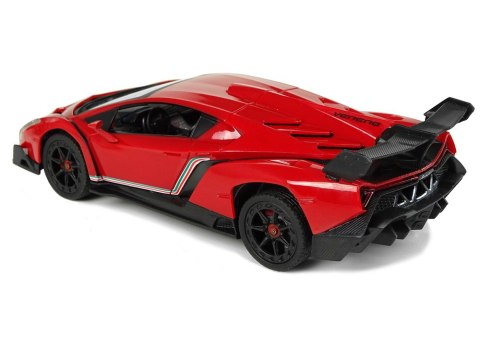 Auto Sportowe R/C 1:24 Lamborghini Veneno Czerwone 2.4 G Światła LEAN Toys
