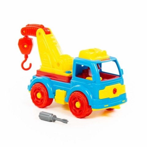 Dźwig Holownik Transport Klocki Do Rozkręcania DIY 38 Elementów 84828 Wader Polesie