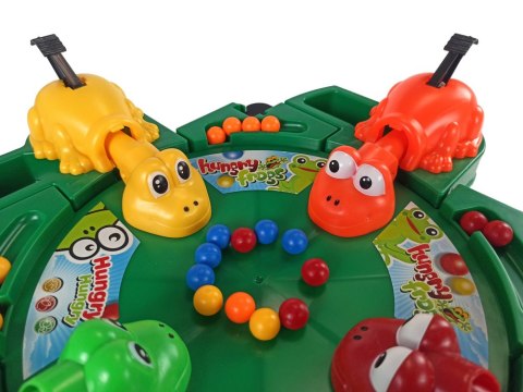 Gra Planszowa Zręcznościowa Głodne Żabki Kulki Dźwignia LEAN Toys