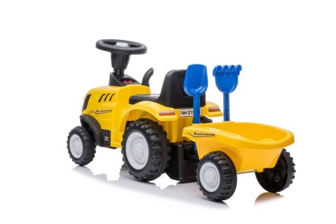 Jeździk Traktor New Holland 658T Żółty LEAN CARS
